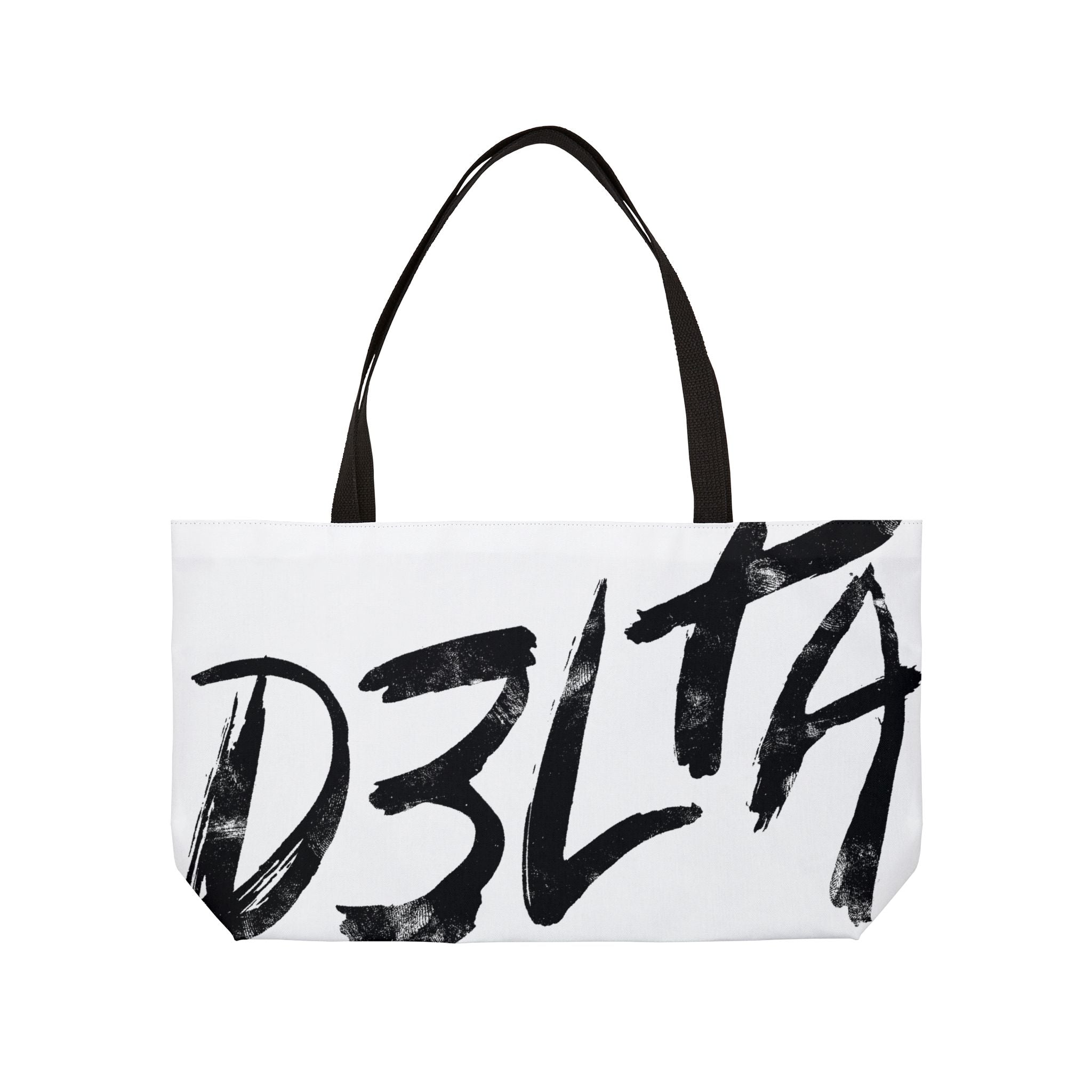 D3LTA - WEEKENDER TOTE BAG White with supersized logo